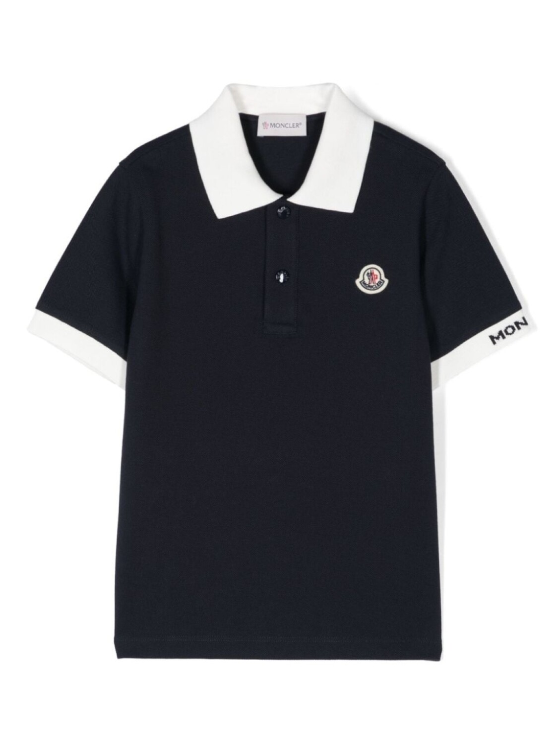 

Moncler Enfant рубашка поло с нашивкой-логотипом, синий