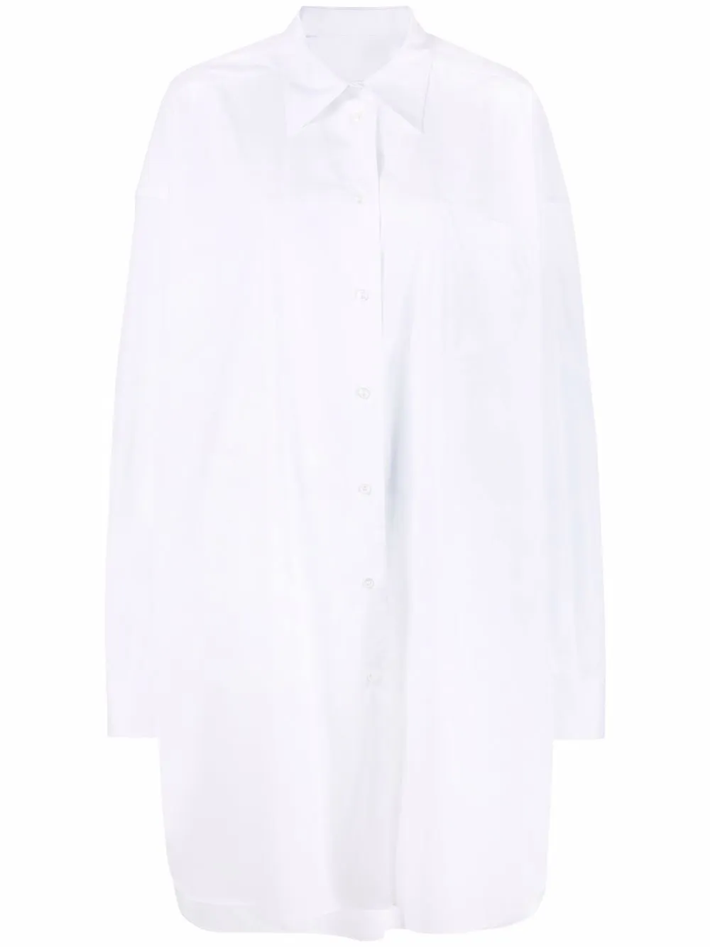 

Поплиновое платье-рубашка MAISON MARGIELA, белый