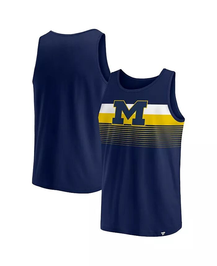 

Брендовая мужская темно-синяя майка Michigan Wolverines Wild Game Fanatics