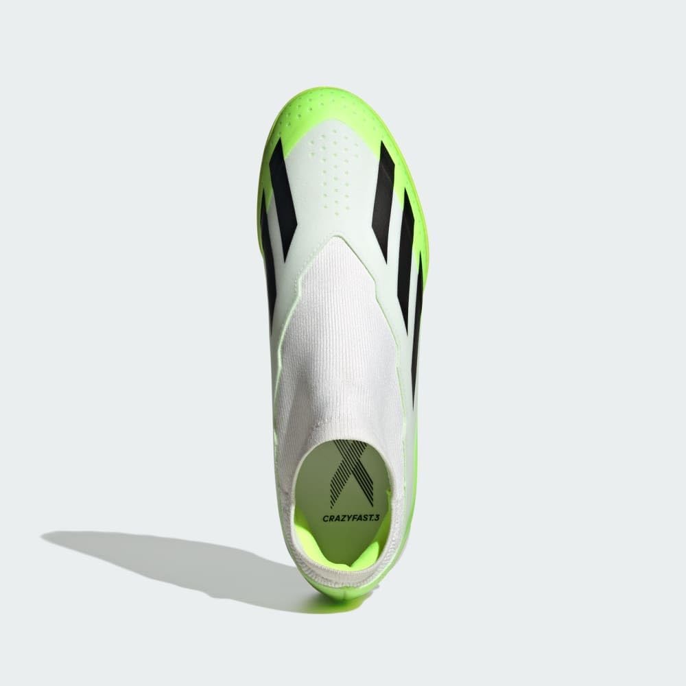 Кроссовки Adidas для взрослых унисекс X Crazyfast Messi.3 для твердой поверхности, белый/черный — фото 3