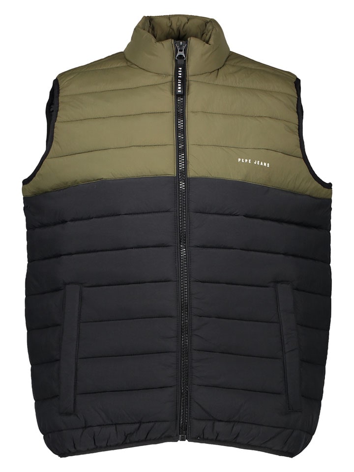 

Pepe Jeans Стеганый жилет черно-оливкового цвета