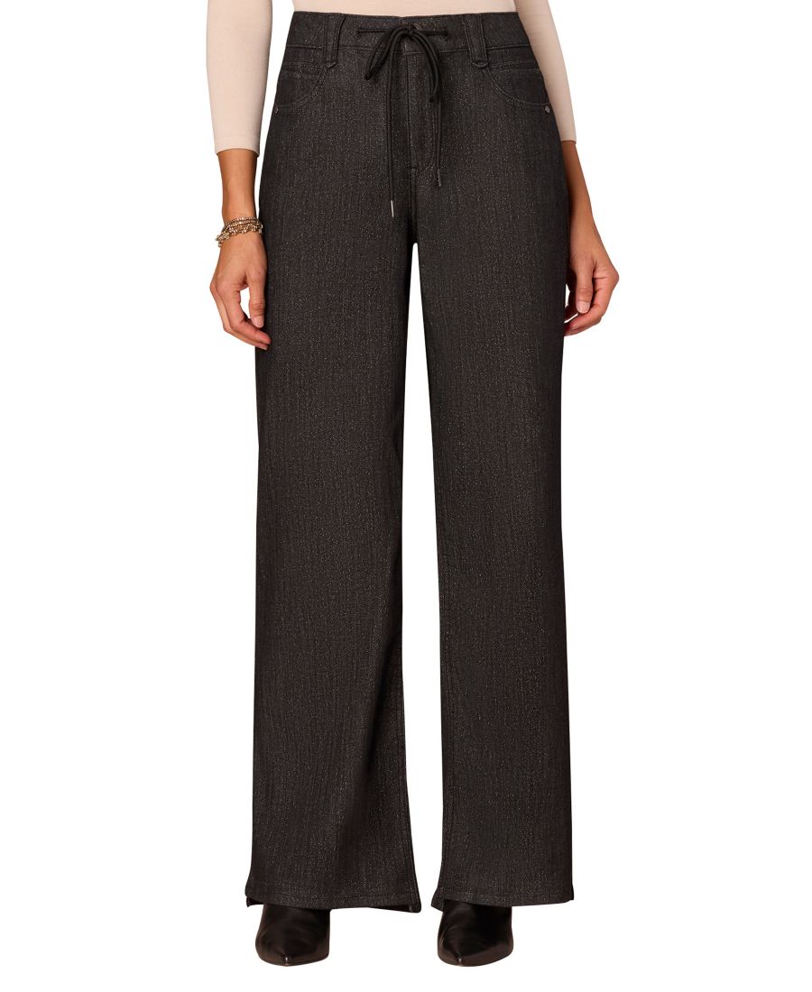 

Джинсы Petite AB Leisure с высокой посадкой и широкими штанинами Democracy, Washed Black