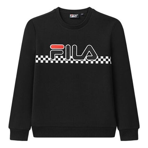 

Толстовка logo plaid pullover round neck blue Fila, синий