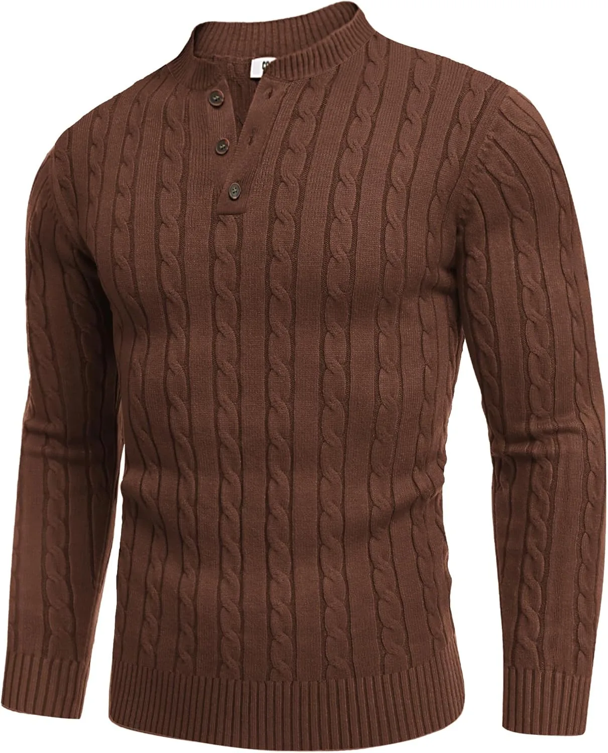 

COOFANDY мужской повседневный вязаный свитер с четвертью пуговиц Henley