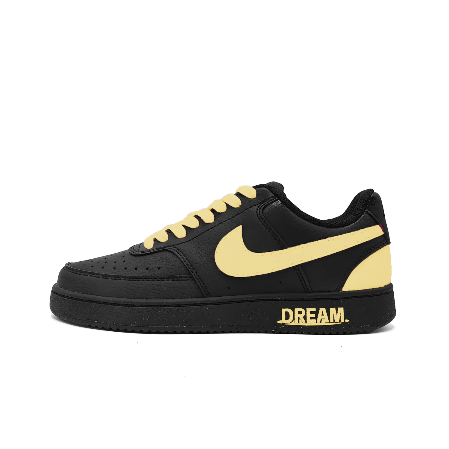 

Nike Кроссовки для скейтбординга Court Vision Dream Flour устойчивые к истиранию противоскользящие низкие унисекс жёлтые светло-жёлтые, цвет Light Yellow