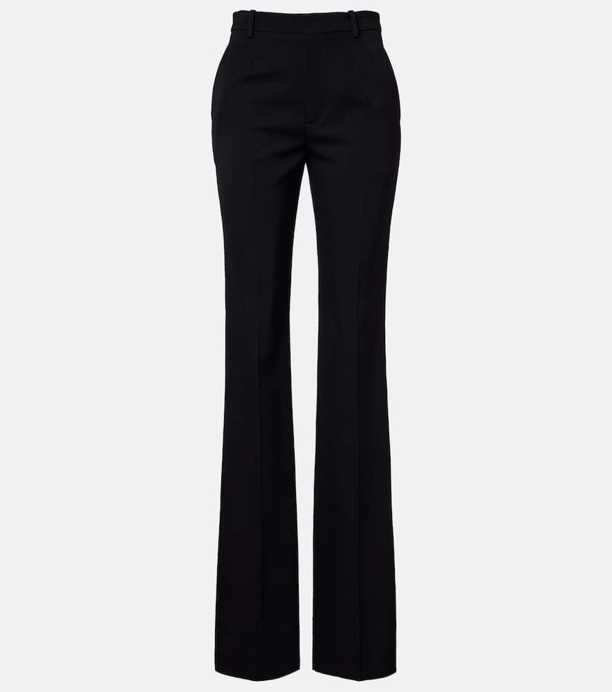 

Брюки-смокинг из шерстяной ткани grain de poudre Saint Laurent, Noir