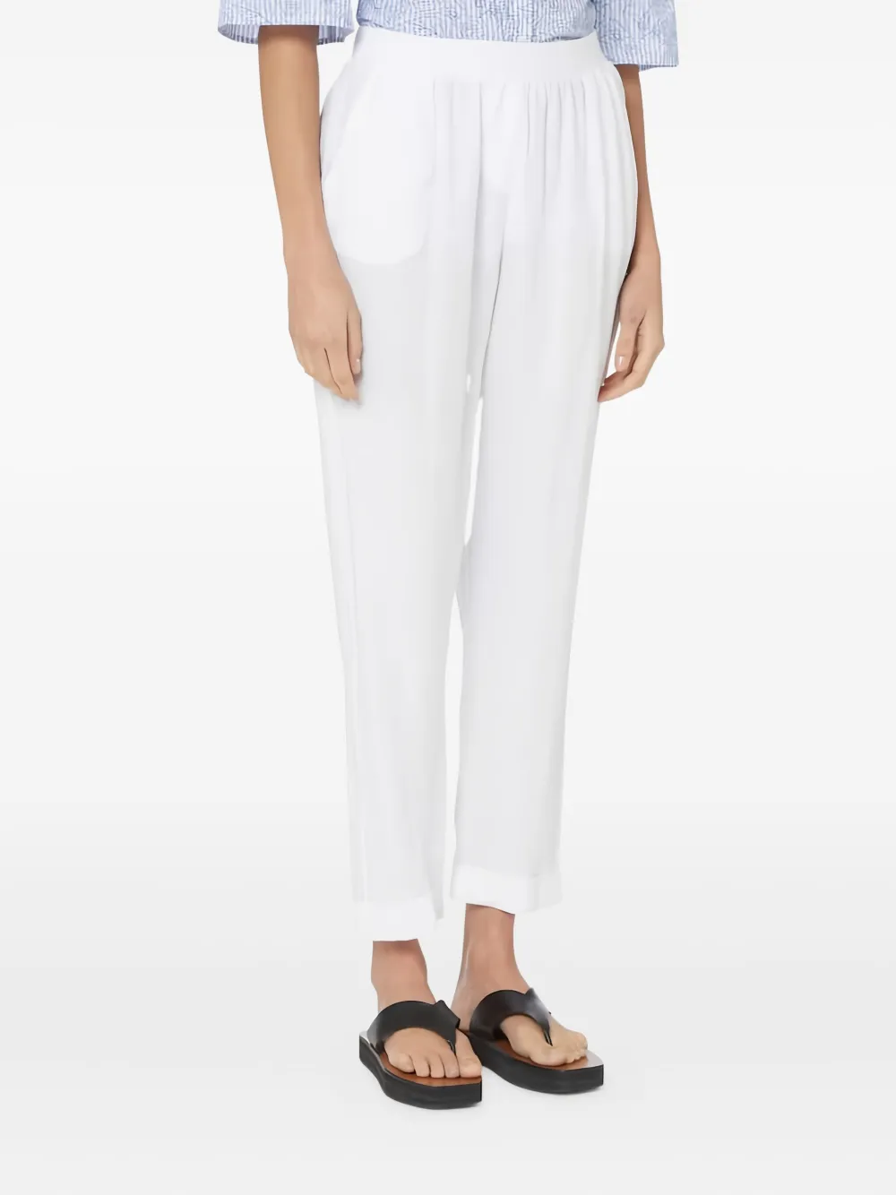 

Льняные брюки прямого кроя Rosso 35, белый