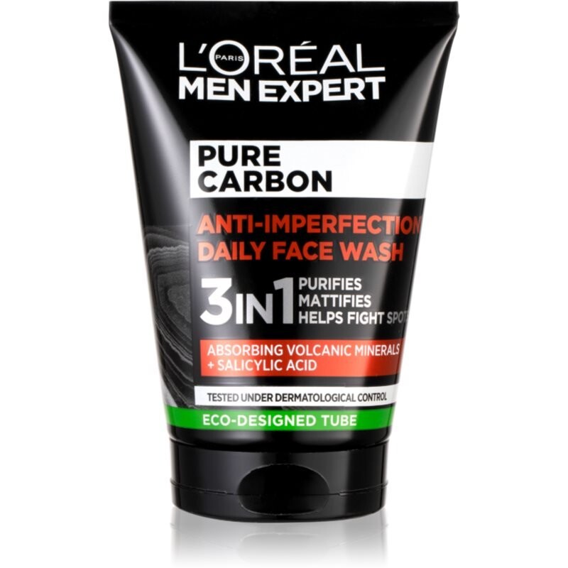 

L'Oréal Paris Men Expert Pure Carbon 3в1 очищающий гель против несовершенств кожи 100 L'Oreal Paris