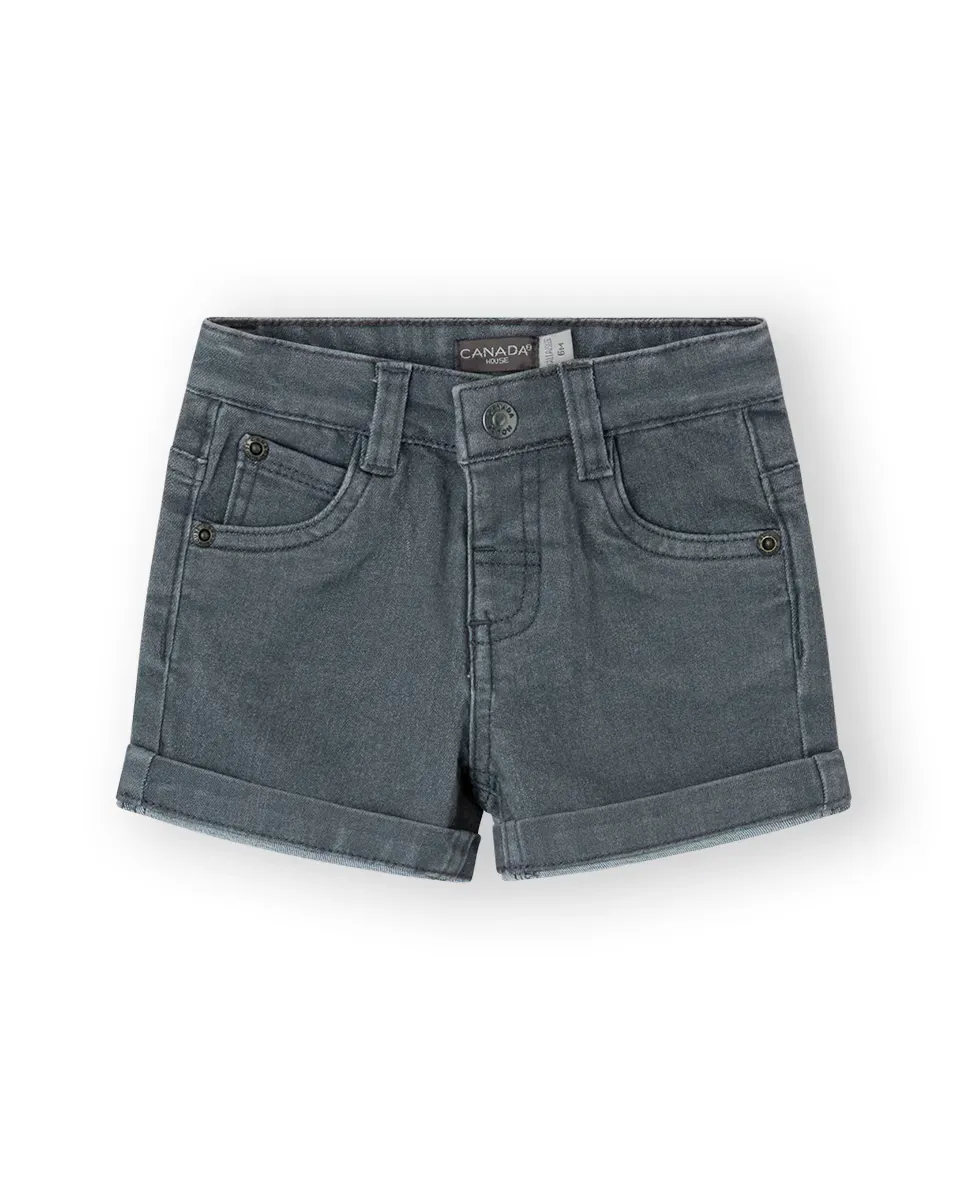 

Бермудские шорты для мальчика серого цвета с регулируемой талией на резинке Canada House, темно-серый