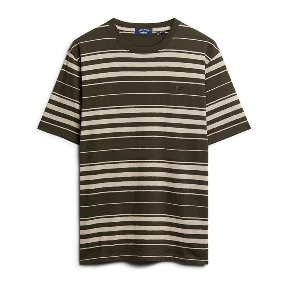 Футболка Superdry Relaxed Fit Stripe Short Sleeve Round Neck, зеленый — фото 3