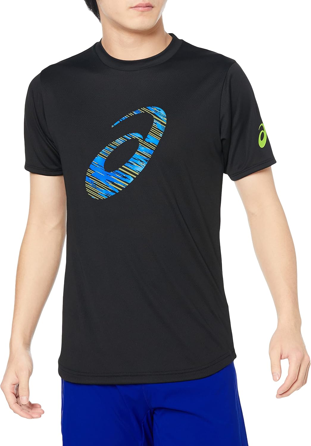 

Футболка для гандбола Asics 2073A032 с термопринтом и коротким рукавом, черный/зеленый