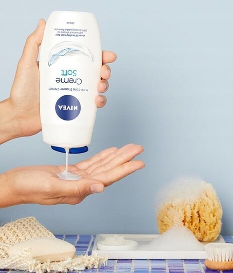 Кремовый гель для душа с миндальным маслом, 250 мл Nivea, Creme Soft — фото 4