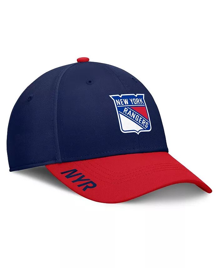 

Мужская темно-синяя/красная кепка New York Rangers Authentic Pro Rink Flex Fanatics