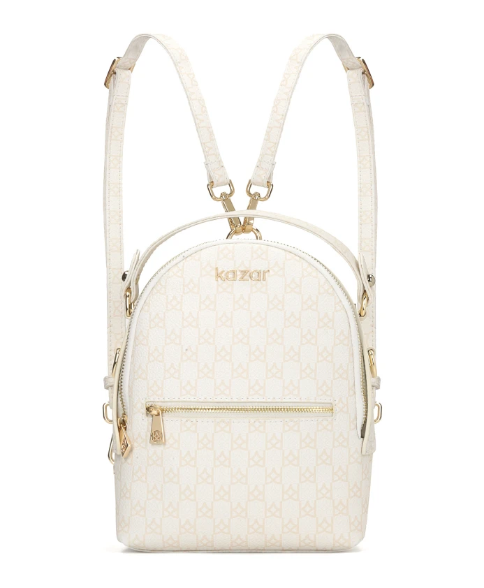 

Женский рюкзак-трансформер 2-в-1 белого и бежевого цвета Kazar, белый