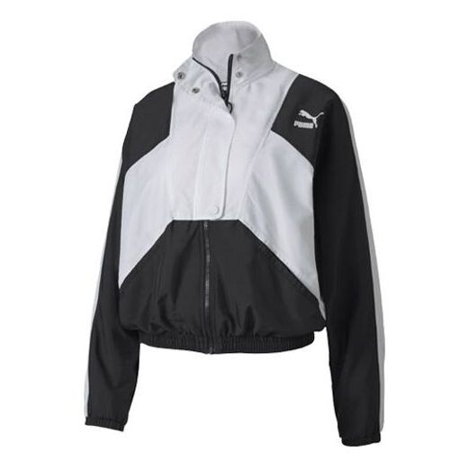 

Куртка stand collar zipper splicing jacket black Puma, черный