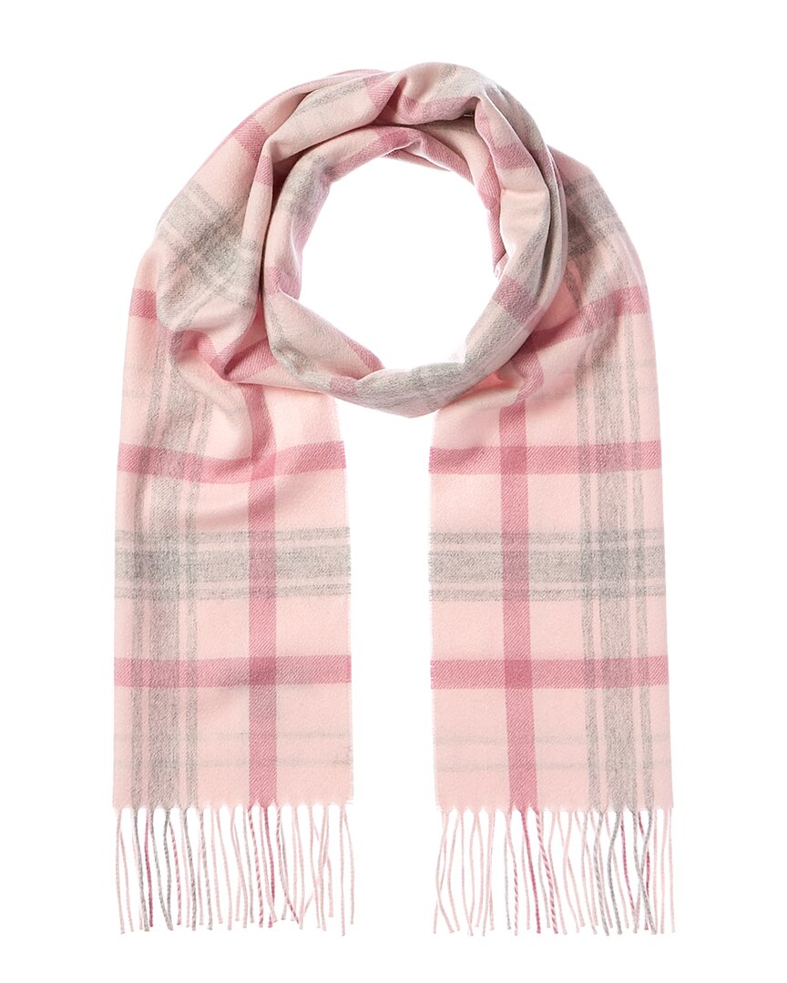 

Amicale Cashmere Шотландский клетчатый кашемировый шарф, розовый