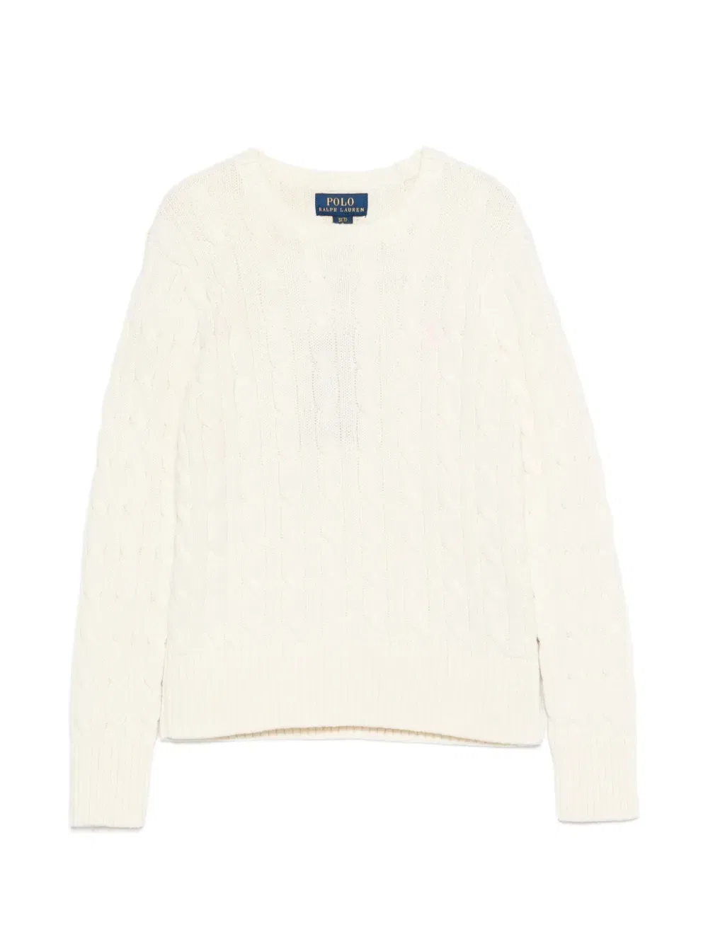 Свитер фактурной вязки Polo Ralph Lauren Kids, белый