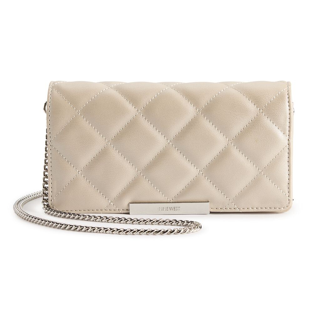 

Стеганый кошелек с цепочкой Nine West Mirabella, цвет Champagne