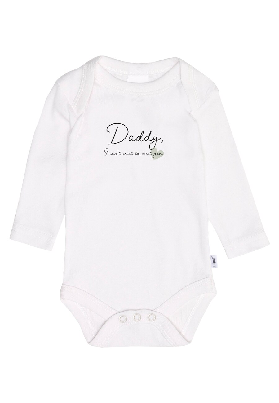Комбинезон LILIPUT Daddy I cant wait to meet you, цвет Green/White — фото 2