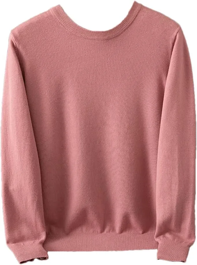 

Мужской свитер из мериносовой шерсти с круглым вырезом и длинными рукавами