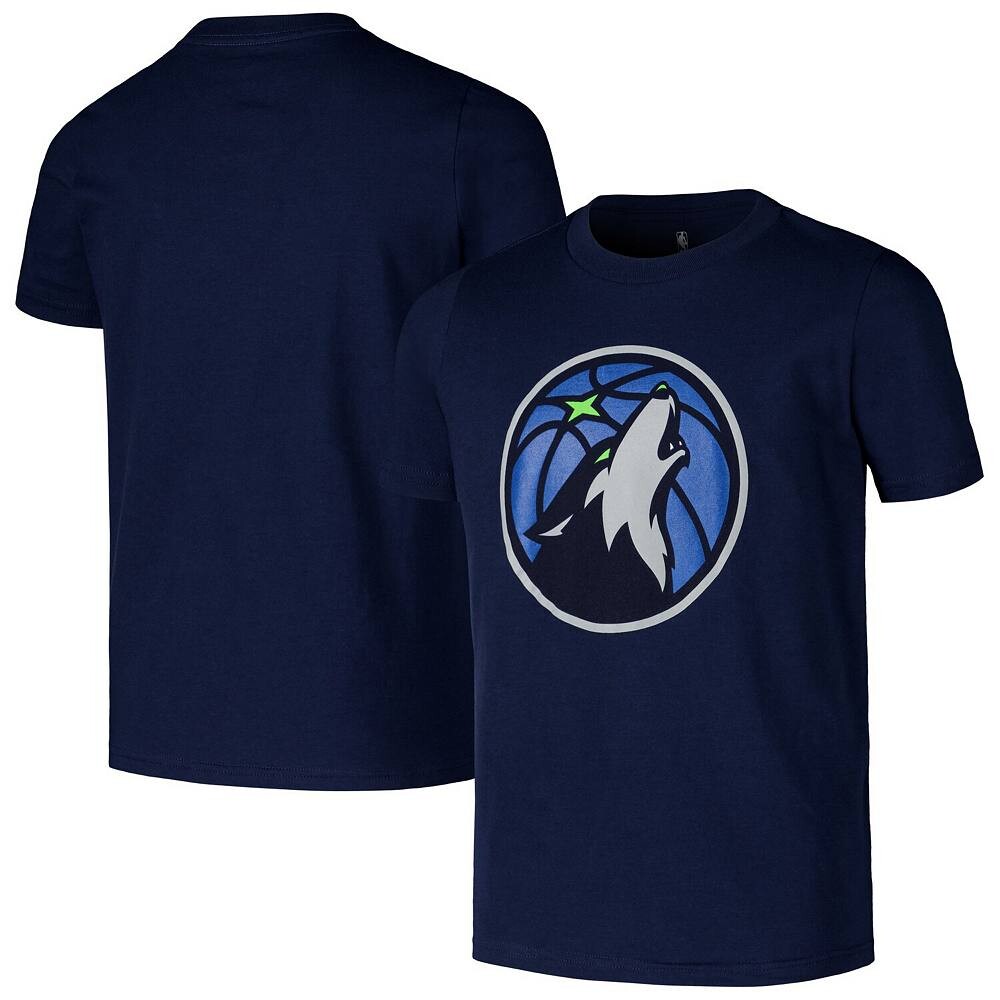 Молодёжная темно-синяя футболка с основным логотипом Minnesota Timberwolves Outerstuff, цвет Mtw Navy — фото 2