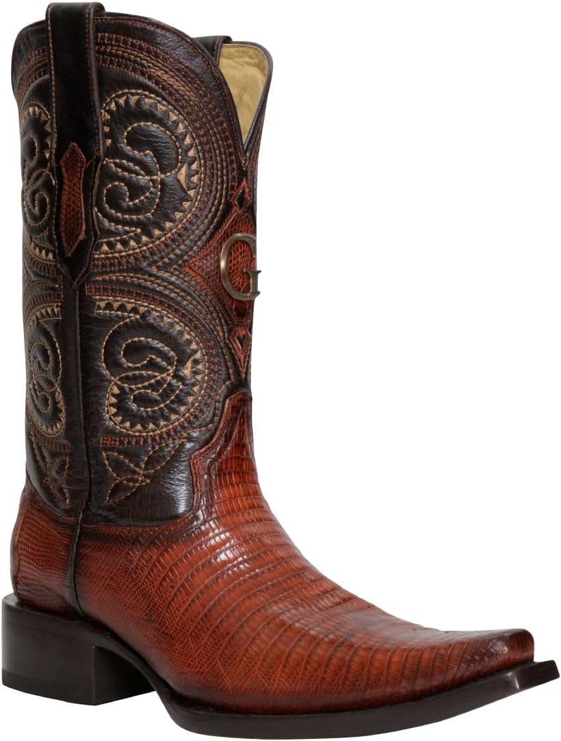 

Мужские экзотические ковбойские сапоги El General из кожи ящерицы - коньяк Generic