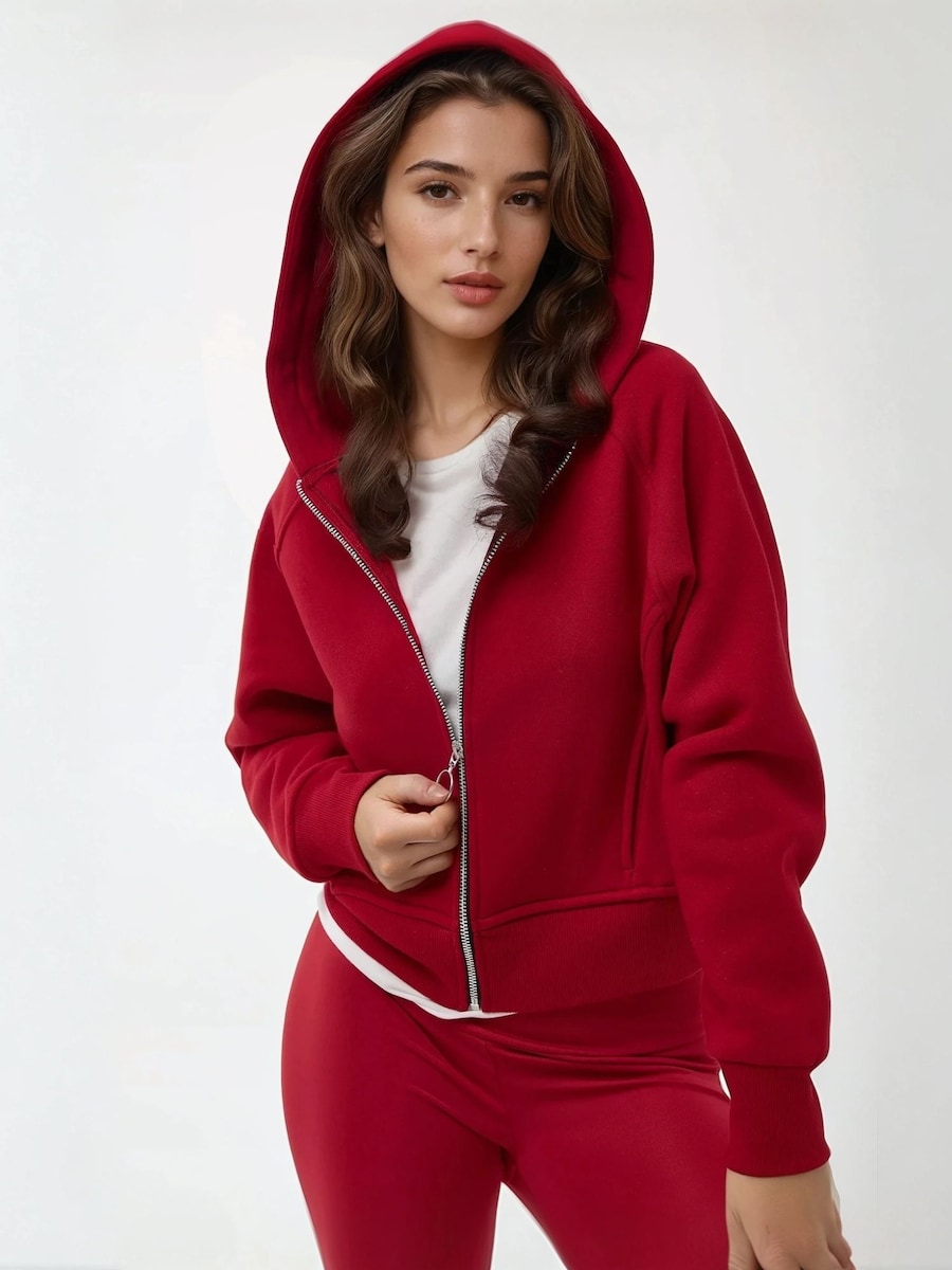 

Толстовка с капюшоном на молнии Hiccup, красный