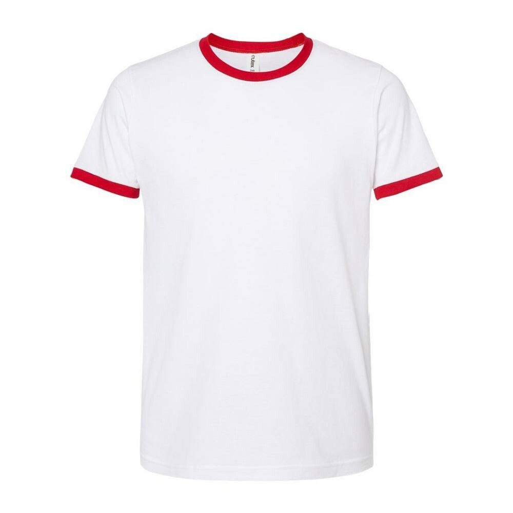 

Футболка унисекс из тонкого джерси Tultex Ringer, цвет White And Red