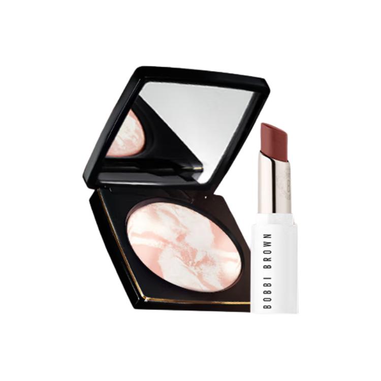 Новый набор помад Five Spice Powder Water Lip Gel, натуральный и стойкий BOBBI BROWN, two-piece set: five-flower meat powder 10g+water lip frost lipstick #681 — фото 3