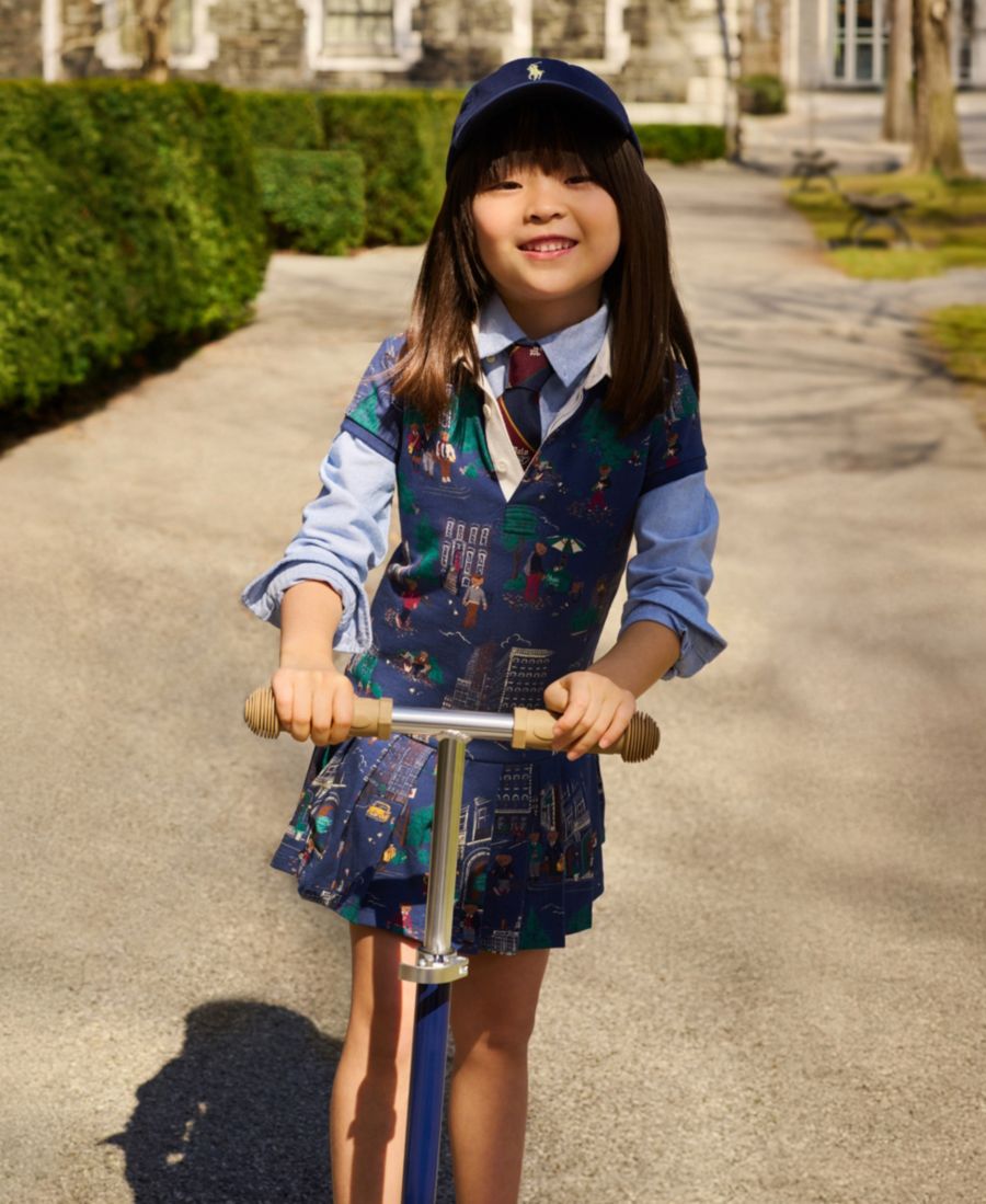 

Детское и женское платье-джерси с изображением медведя для регби Polo Ralph Lauren, Multi