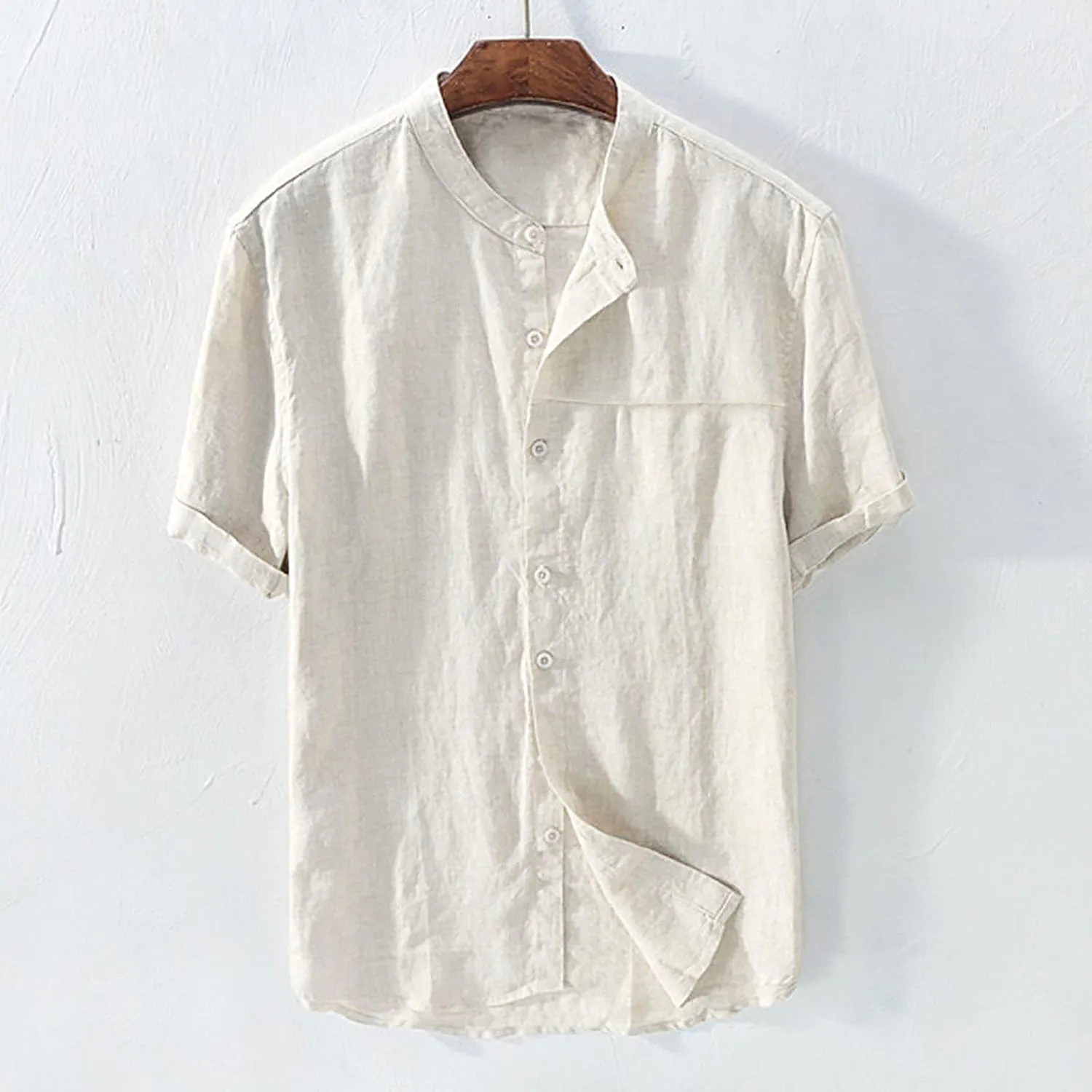 Мужская летняя рубашка на пуговицах Cotton Linen — фото 2