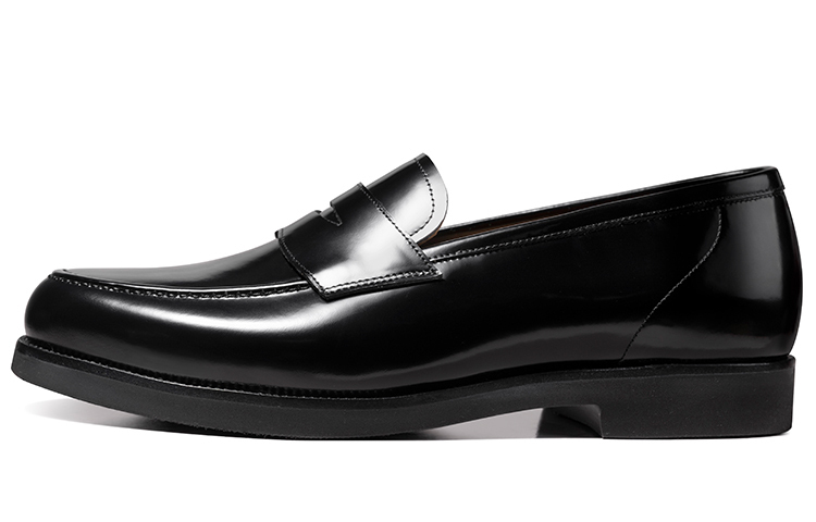 

Британские деловые классические лакированные пенни-лоферы повседневные одиночные туфли мужские черные THOM WILLS, [Коробка] Черный