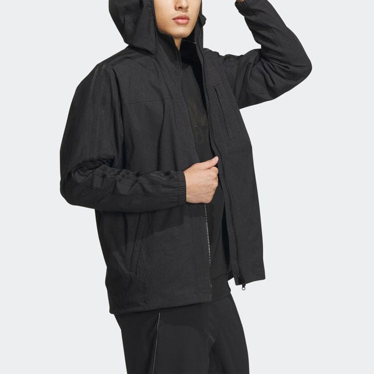 Куртка adidas Denim Look Regular Fit Stretch Woven Hooded Track Top IA9390 — фото 4
