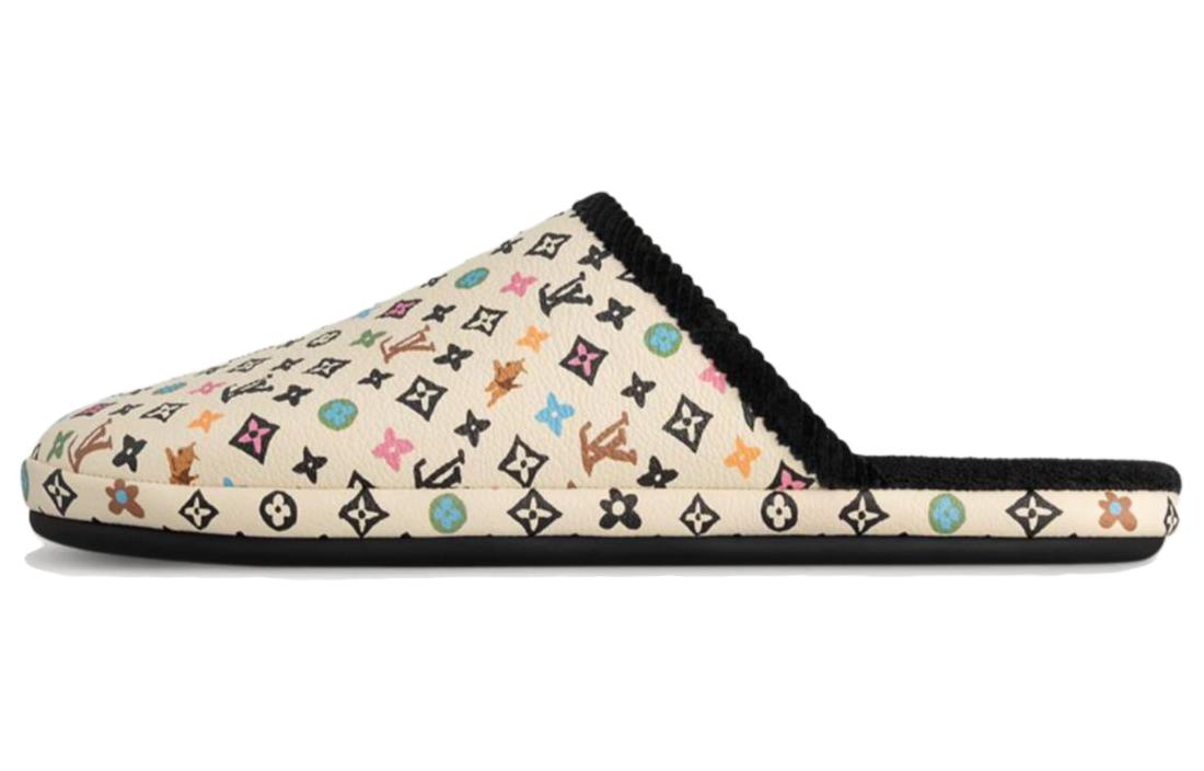 Закрытые тапочки унисекс бежевые LOUIS VUITTON