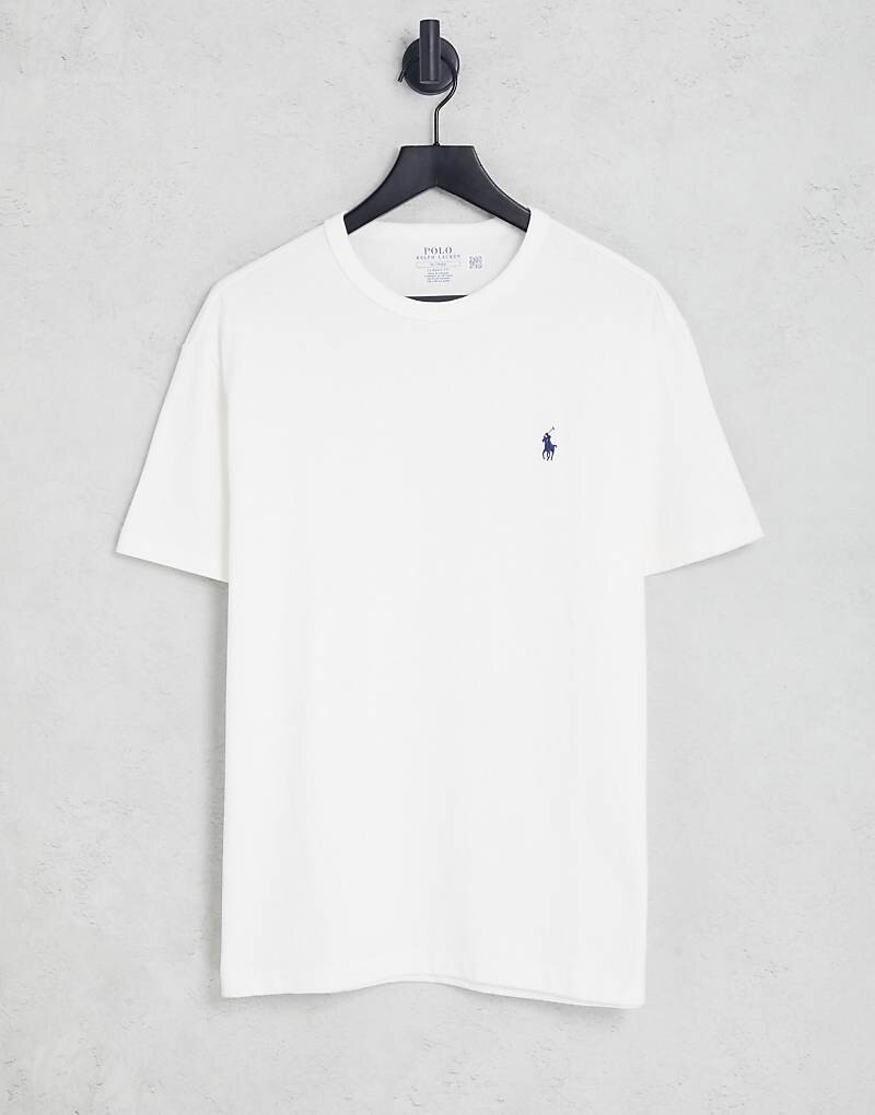 

Белая тяжелая футболка оверсайз с логотипом игрока в поло Polo Ralph Lauren
