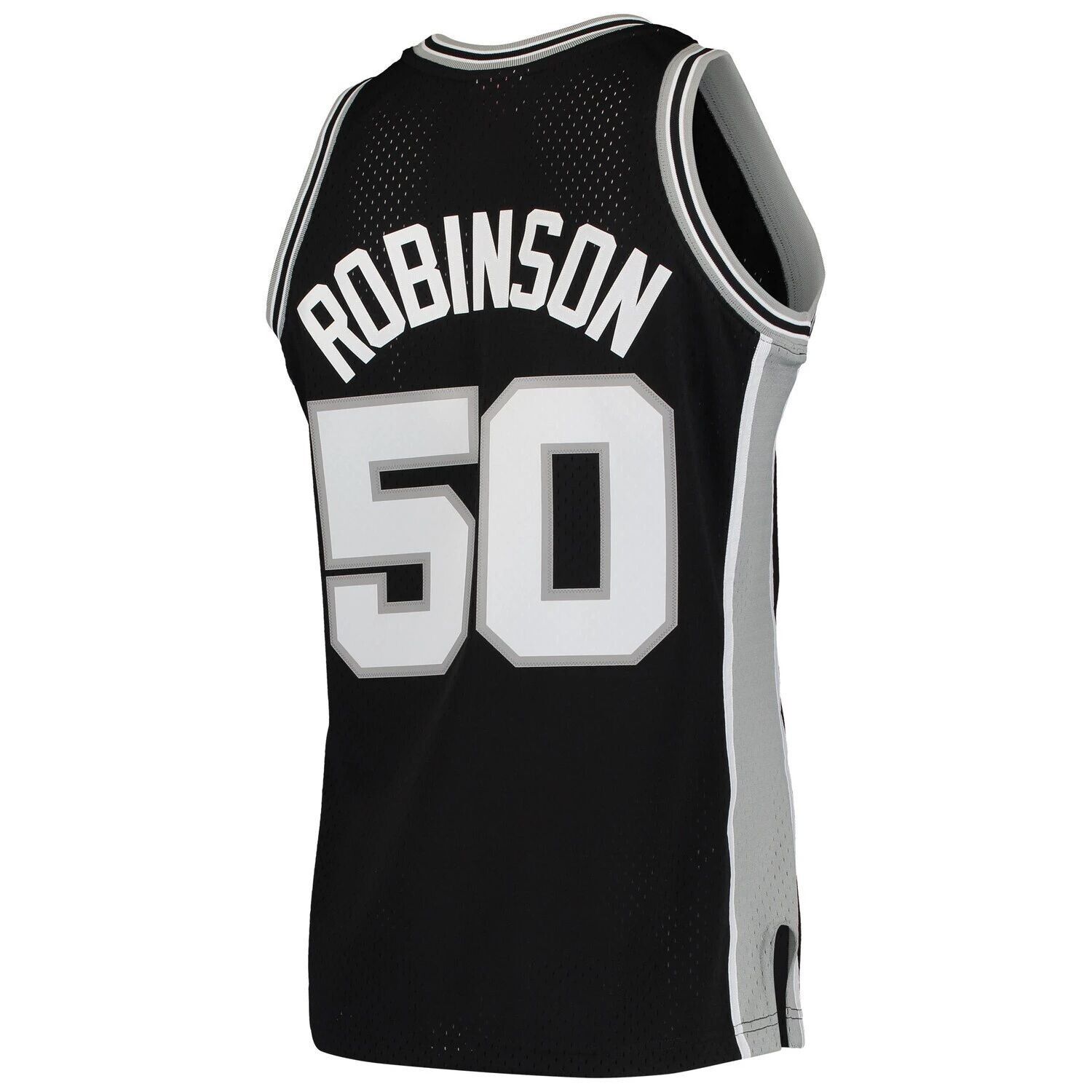 

Мужская черная майка Mitchell & Ness David Robinson San Antonio Spurs Hardwood Classics 1998-99 Swingman, Черный, Мужская черная майка Mitchell & Ness David Robinson San Antonio Spurs Hardwood Classics 1998-99 Swingman