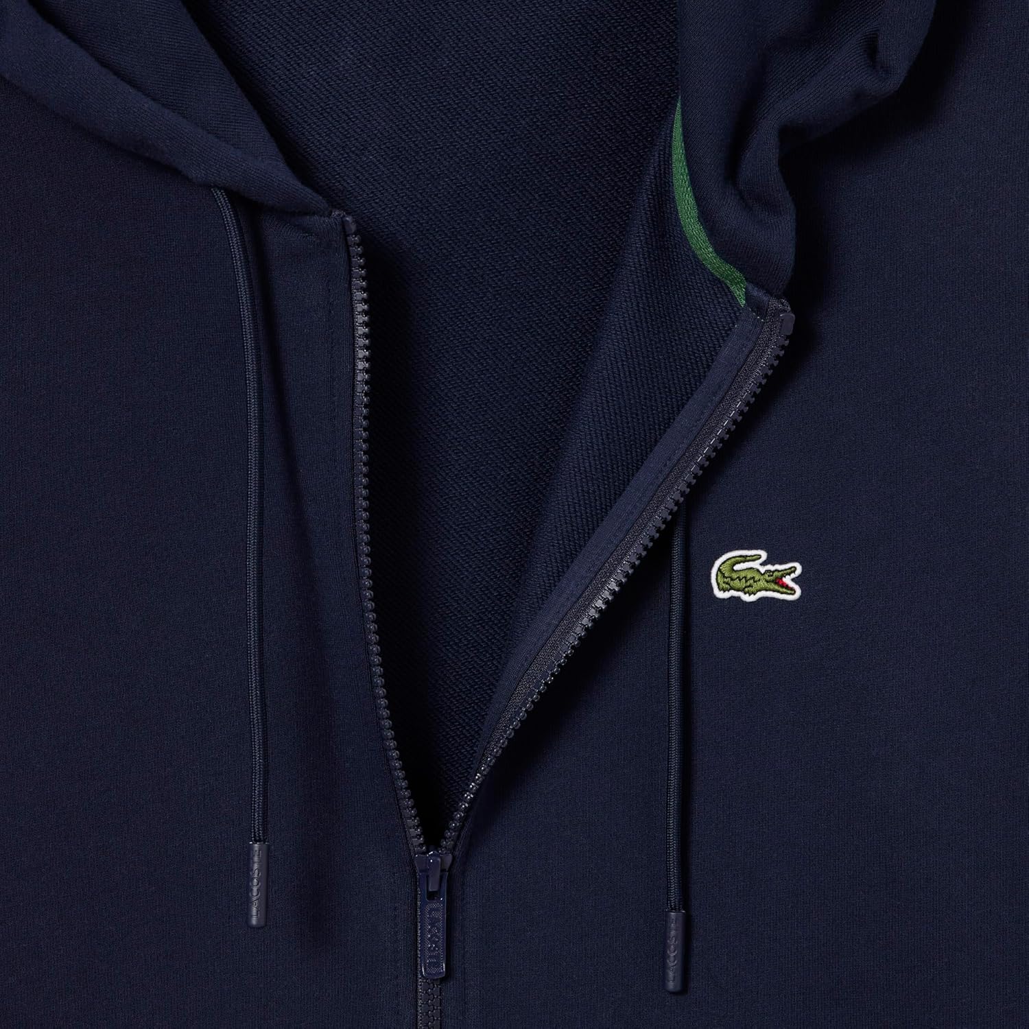 Толстовка Lacoste мужская Classic Fit на молнии из флиса, Navy Blue — фото 2