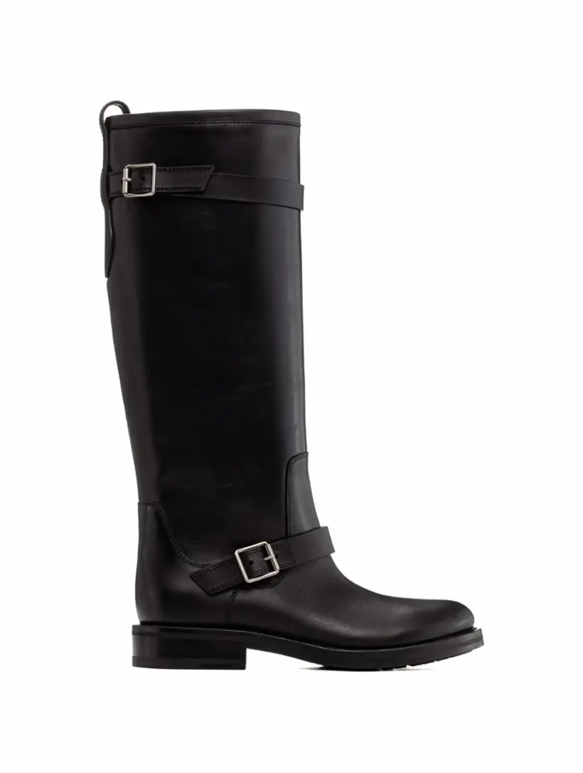 

Кожаные сапоги Saint Laurent, черный