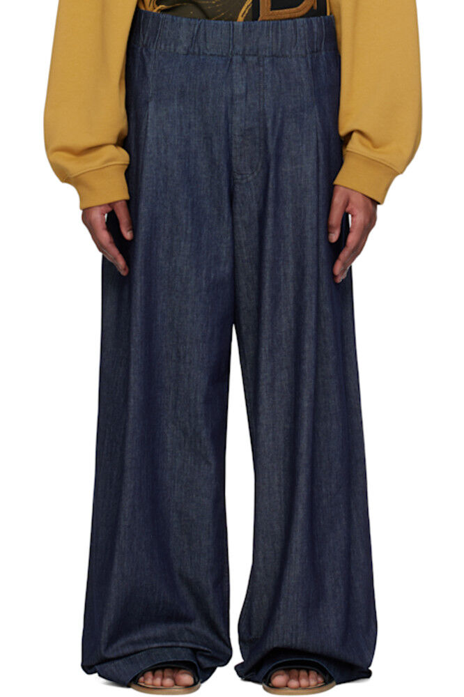 

Эластичные джинсы цвета индиго Dries Van Noten