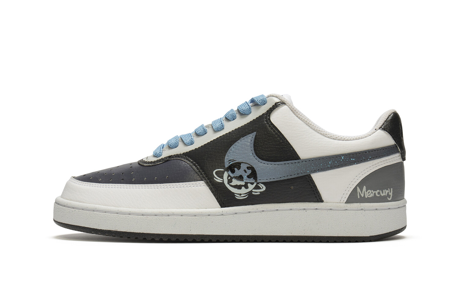 

Кроссовки Nike Court Vision 1 Skateboarding Shoes Men Low-top Gray/Blue, темно-серый