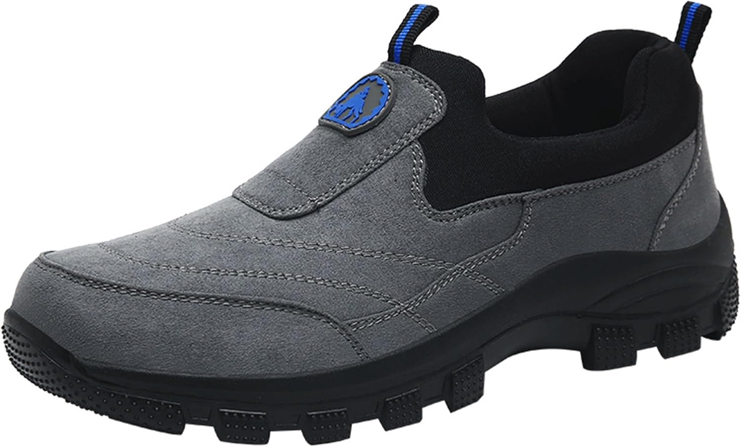 

Мужские ортопедические походные туфли Tokouk из кожи, удобные и дышащие, повседневные и легкие слипоны для ходьбы, ботинки для прогулок на открытом воздухе, нескользящие кроссовки, серый