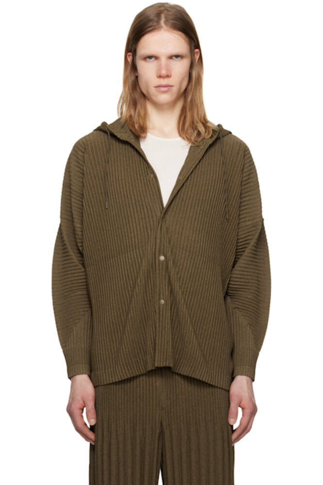 

Коричневая толстовка с капюшоном Heather Pleats HOMME PLISSÉ ISSEY MIYAKE