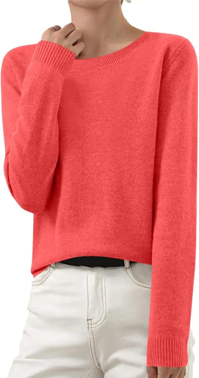 

Женский свитер с длинным рукавом, базовый, осень-зима, классический Smxrfitk