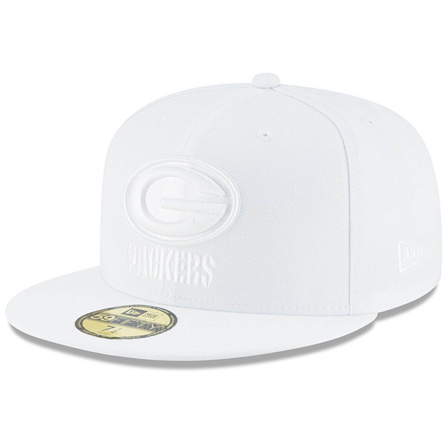 

Мужская приталенная шляпа New Era Green Bay Packers белая на белом 59FIFTY