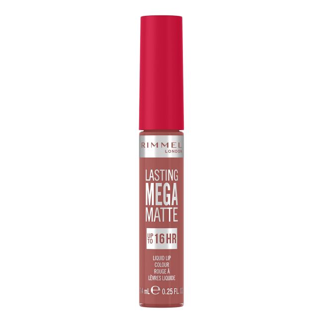 Стойкая мегаматовая жидкая помада Rimmel, цвет 110 blush, 7,4 мл — фото 2