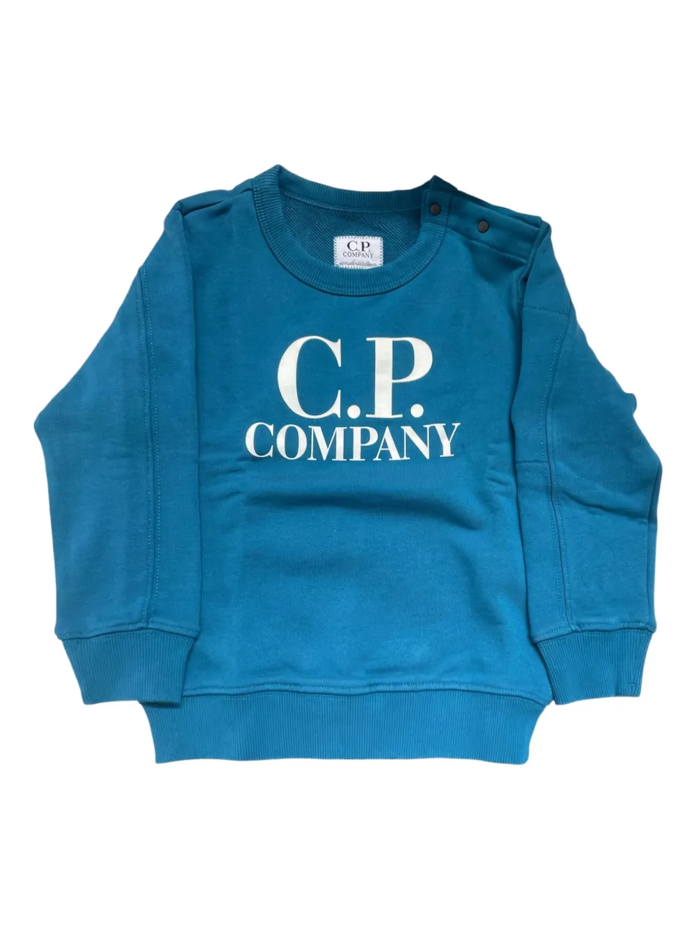 

Джемпер с круглым вырезом и логотипом C.P. Company Kids, синий