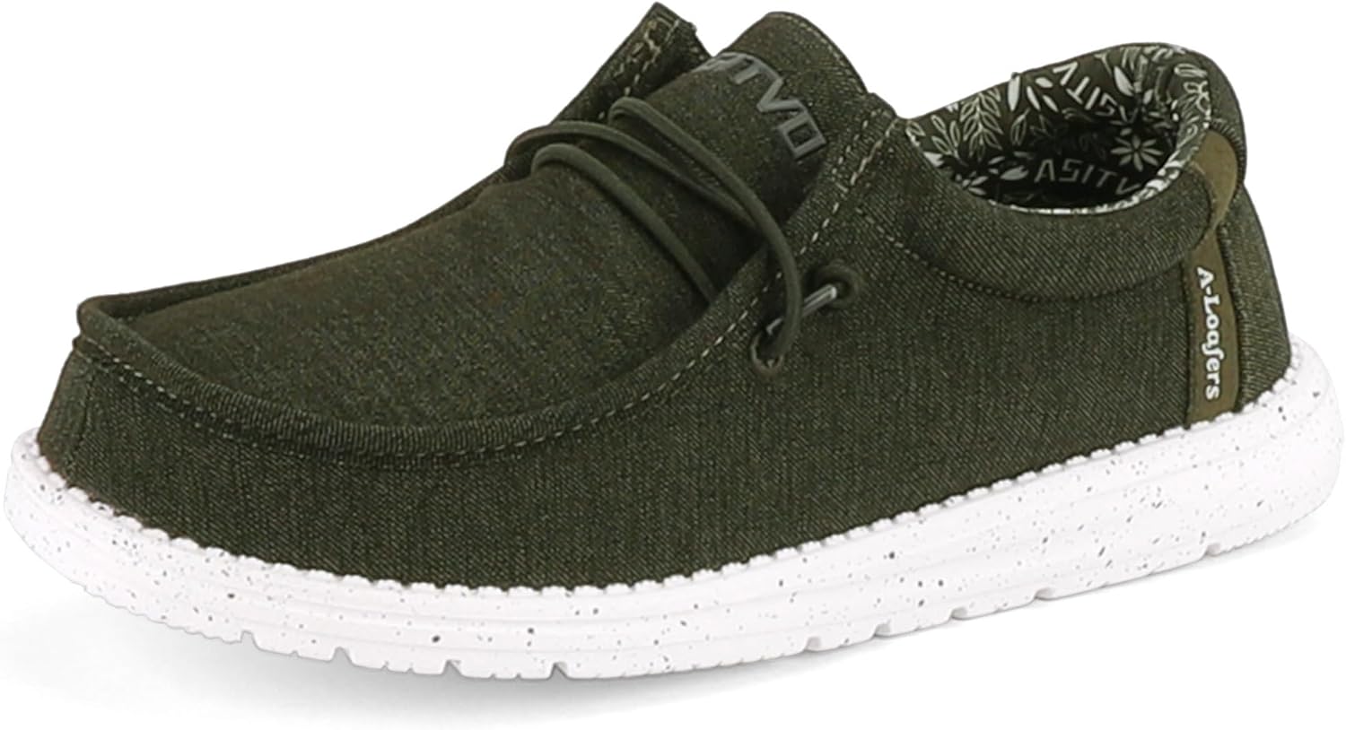 

Мужские широкие лоферы и слипоны ASITVO, Большие размеры повседневной обуви на каждый день, Широкий носок, темно-зеленый