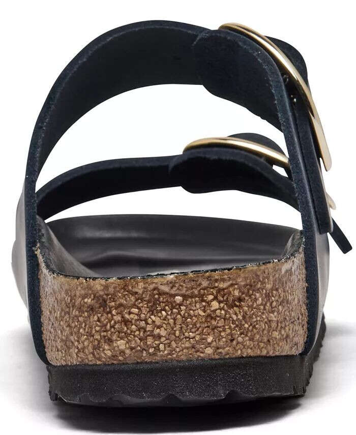 Женские промасленные кожаные сандалии Arizona с большой пряжкой от Finish Line Birkenstock, черный — фото 4