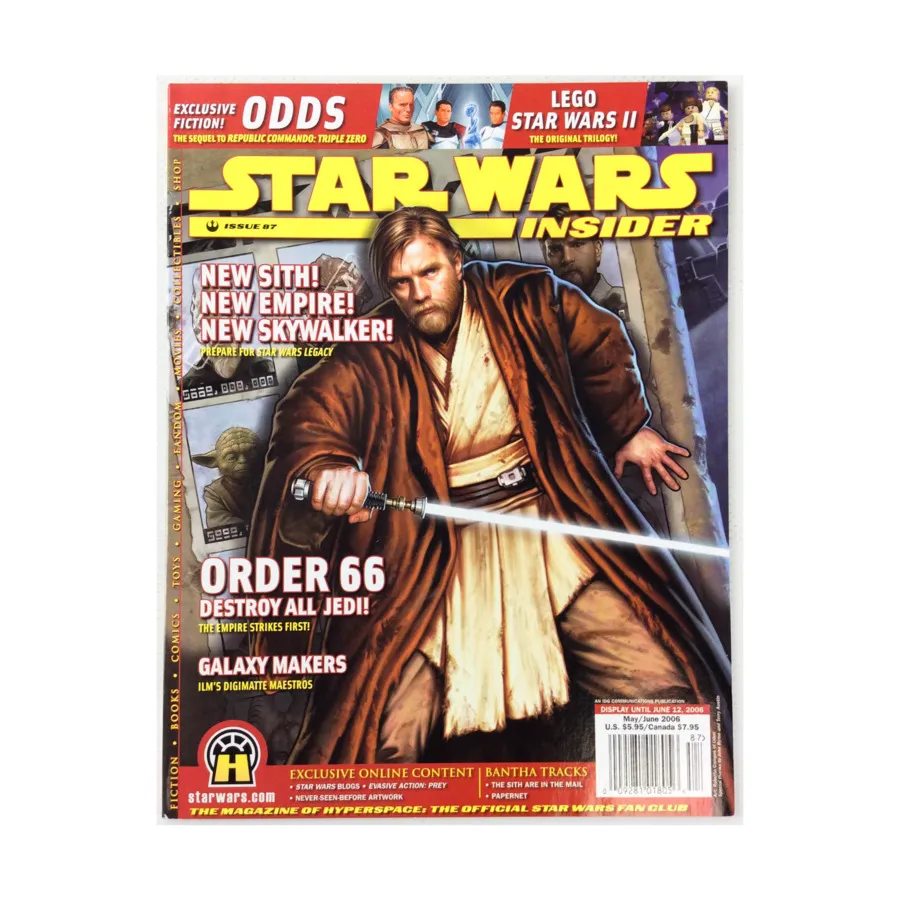 

Журнал #87 "Order 66 Destroy All Jedi! - The Empire Strikes First!", Star Wars Insider #051 - #100 (WOTC)