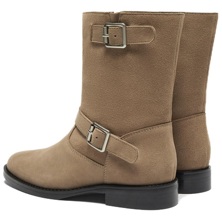 BATA Женские черно-бежевые ботинки на шнуровке, цвет Camel — фото 3